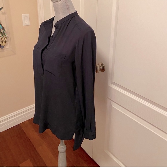 Zara Sheer Office Dress Shirt Dark Blue- 2 Sizes (XS&Small) - Picture 9 of 10